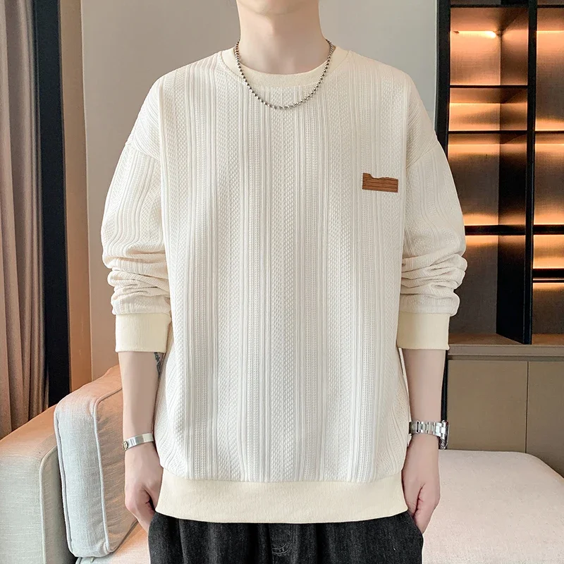 

Cable Knit Pattern Sweatshirts Men Casual Pullover Sweatshirts Men Clothing Fleece Sweatshirts Fall Winter