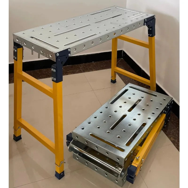 High-quality steel folding work platform ladders Cheap for home and hotel use Step stool 300 kg Load capacity