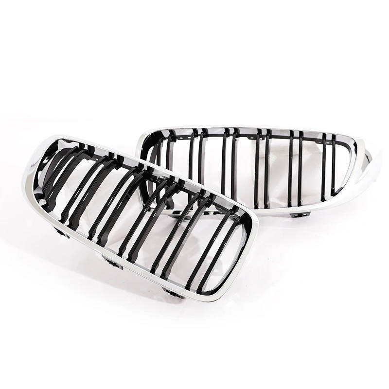 Glanzend Zwart Chrome Grill Dubbele Slat M Prestaties Grille Grill Voor BMW 4-serie Gran F32 F33 F36 F80 F82 420 430 440 2013-2020 - afbeelding 2
