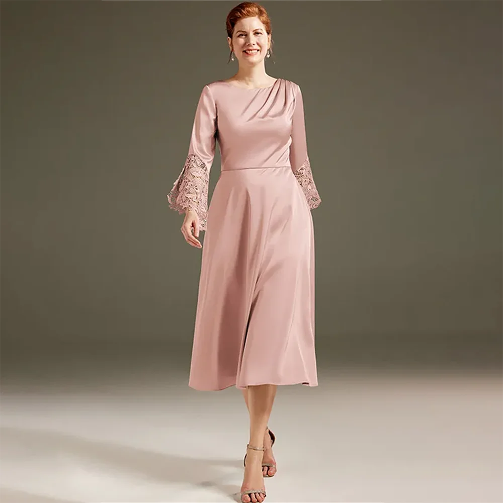2025 Mother Of Bride Dresses Wedding Elegant Lace A-Line Knee Length Mother Dress Formal Wedding Guest Gowns Bride Mother Gowns