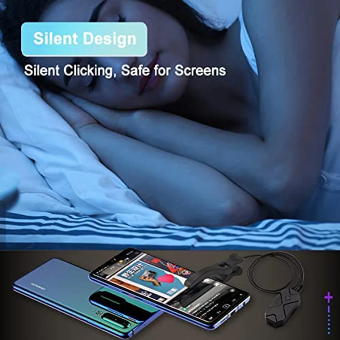 Exquisite-Mobile Phone Screen Clicker, Analog Finger Connecting Device, Automatic Physical Intelligent Mute Touch Screen