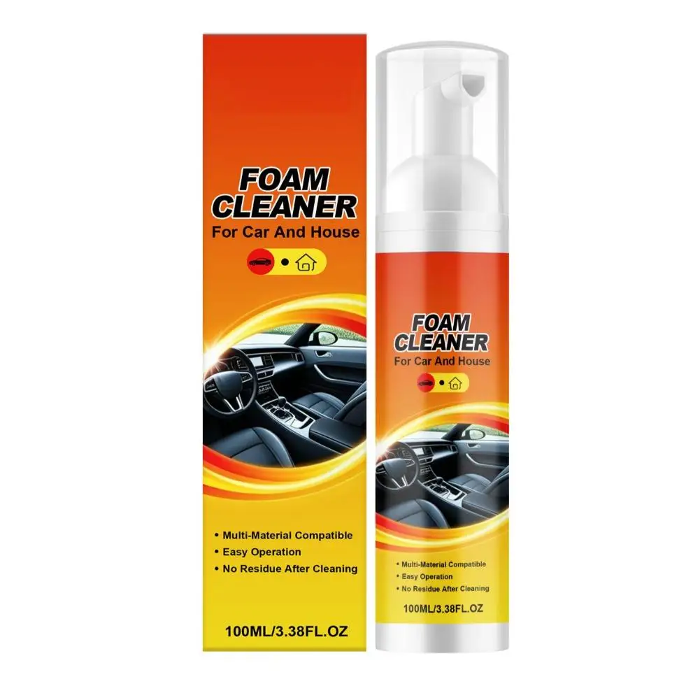 100ml All Purpose Foam Cleaner Spray Portable Powerful Stain Removal for Car Interior Upholstery Sofa Carpet Household Cleaning view 6