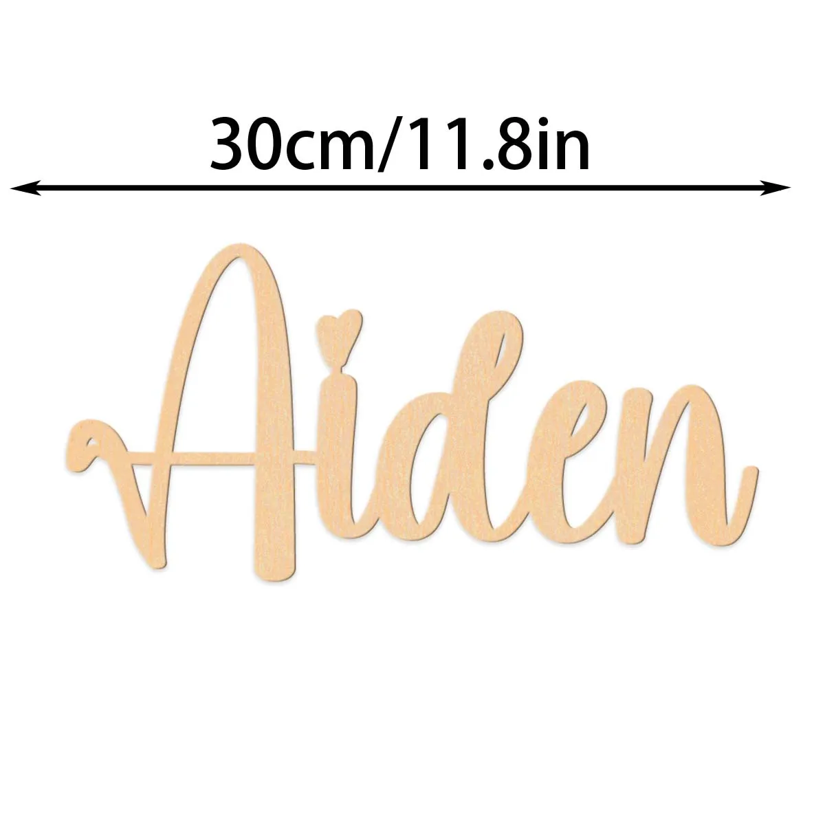 1 قطعة اسم شخصي رائع مادة خشبية علامة خشبية غير مكتملة للرسم أو التألق #4