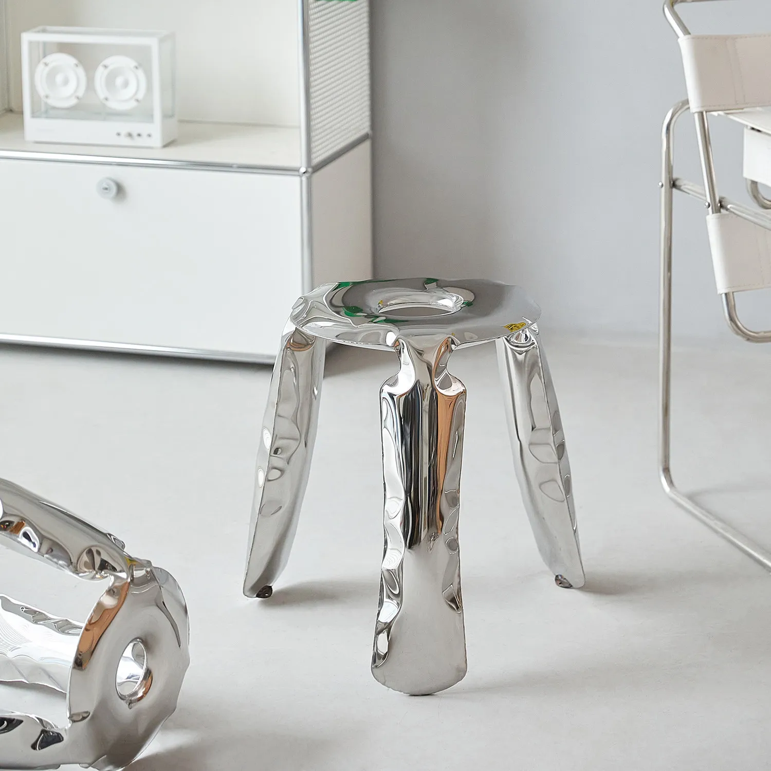 Minimalist Balloon Stool Home Living Room Small Stool Furniture Metal Stainless Steel