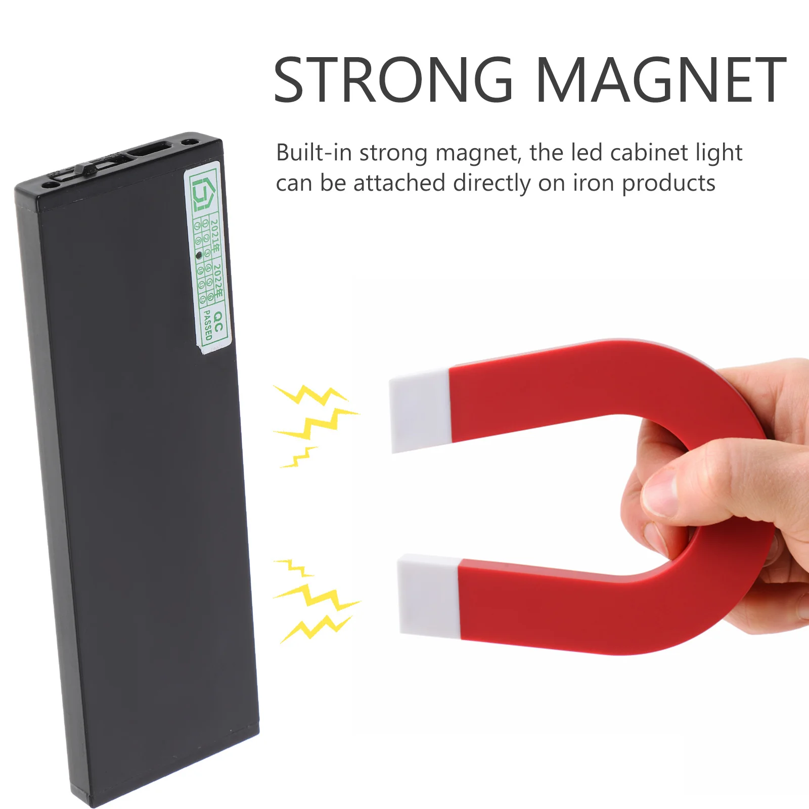 

LED Magnetic Motion Sensor Cabinet Light Wireless Dimmable Premium Aluminum Alloy Under Closet Light for Wardrobe Kitchen Garage