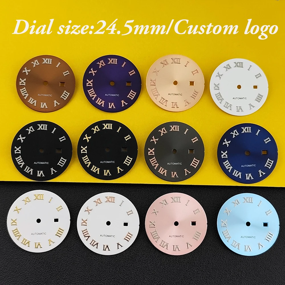 

NH05 dial ladies' automatic watch 24.5mm custom logo dial Roman numeral dial suitable for NH05 movement watch accessories