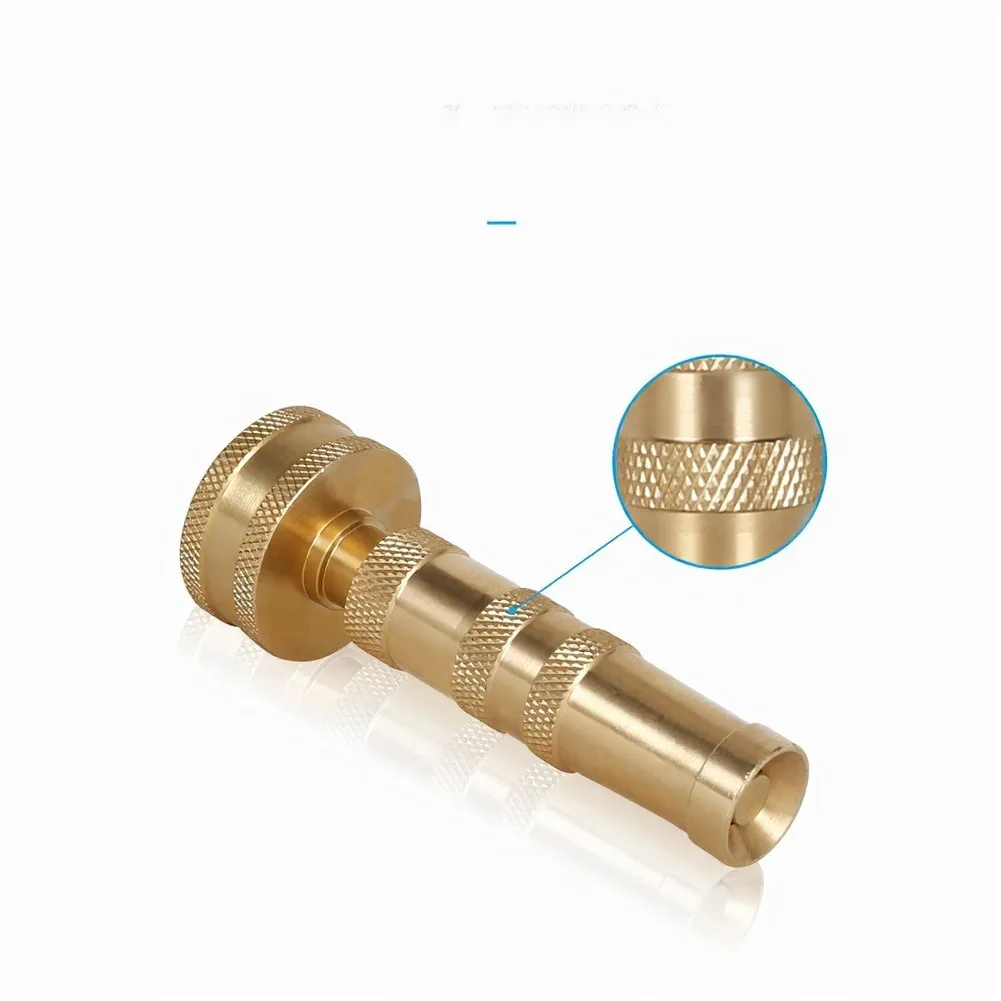 Leak Resistant Brass Hose Nozzle with Dual O-Ring Seals for Reliable Performance in Garden Watering and Vehicle Cleaning