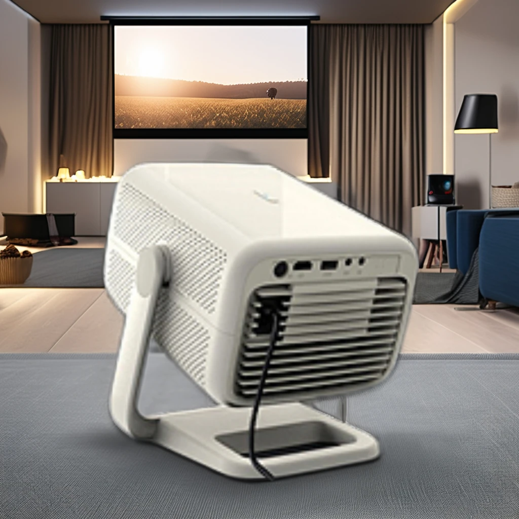 R2 Portable Android TV 9 Smart Projector 1080P FHD 4K Supported 150\" 3D Movie For Home Theater & Outdoor 3D