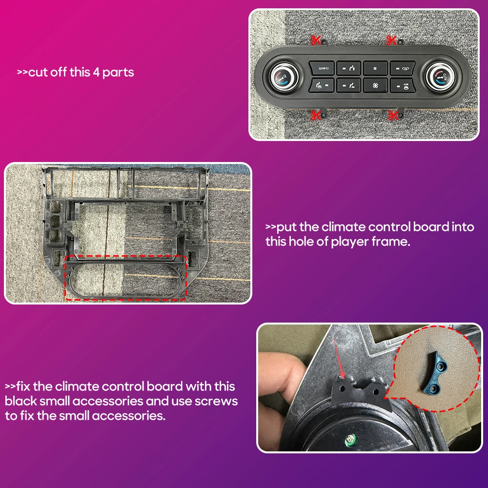 For Ford Kuga MK1 2008 - 2012 Climate Control Board for Modify Car Multimedia Player
