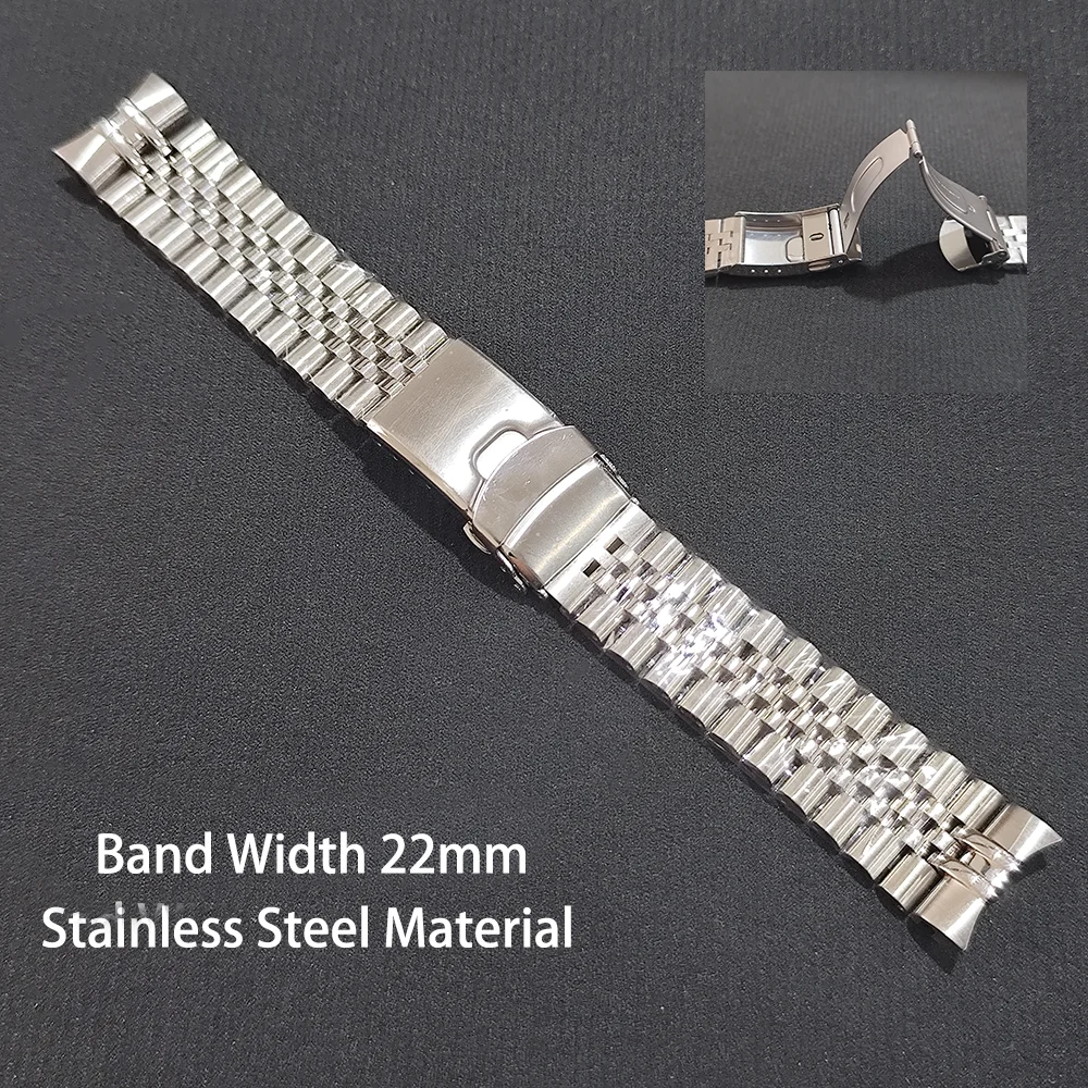 

Watch strap 22mm Watchband Belts Solid Stainless Steel Watch Strap Men‘s Watch Band Replacement High Quality Accessories Part