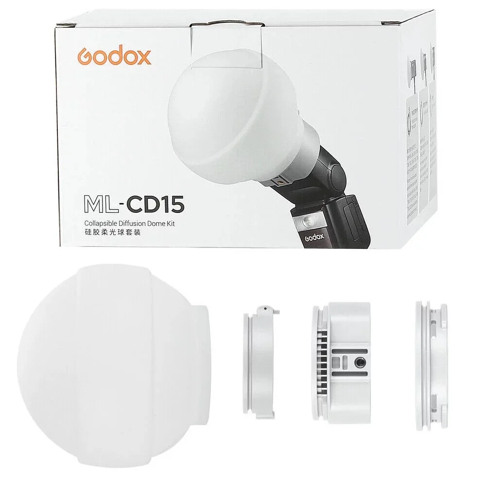 Portable Silicone Soft Light Ball ML-CD15 for Godox V1 Series AD100Pro AD200Pro AD300Pro Compatible with Godox Flash