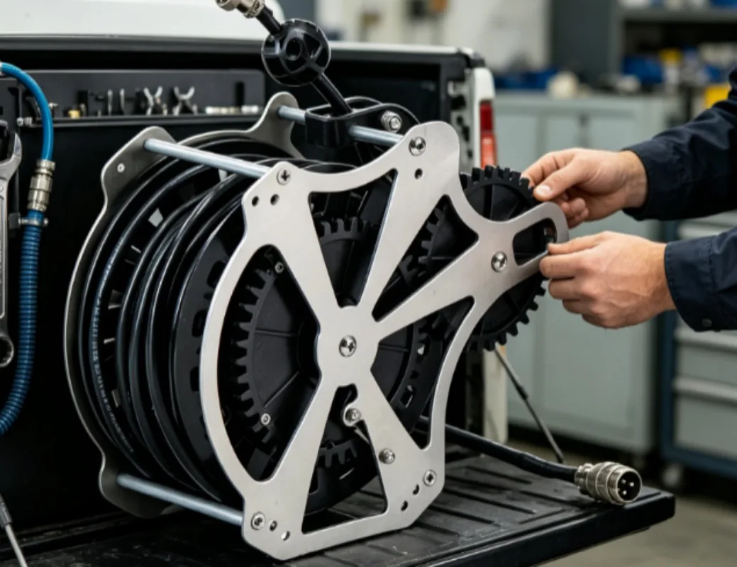 Retractable Network Cable Reel, Signal Cable Take‑up Winder for Monitor Equipment