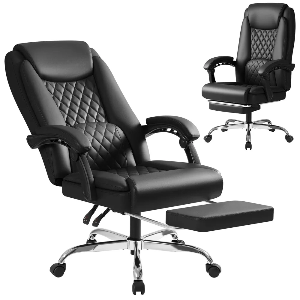 

Executive Home Office Chair with Lumbar Support,400lbs Adjustable Ergonomic High Back Office Chair Reclining, Customized