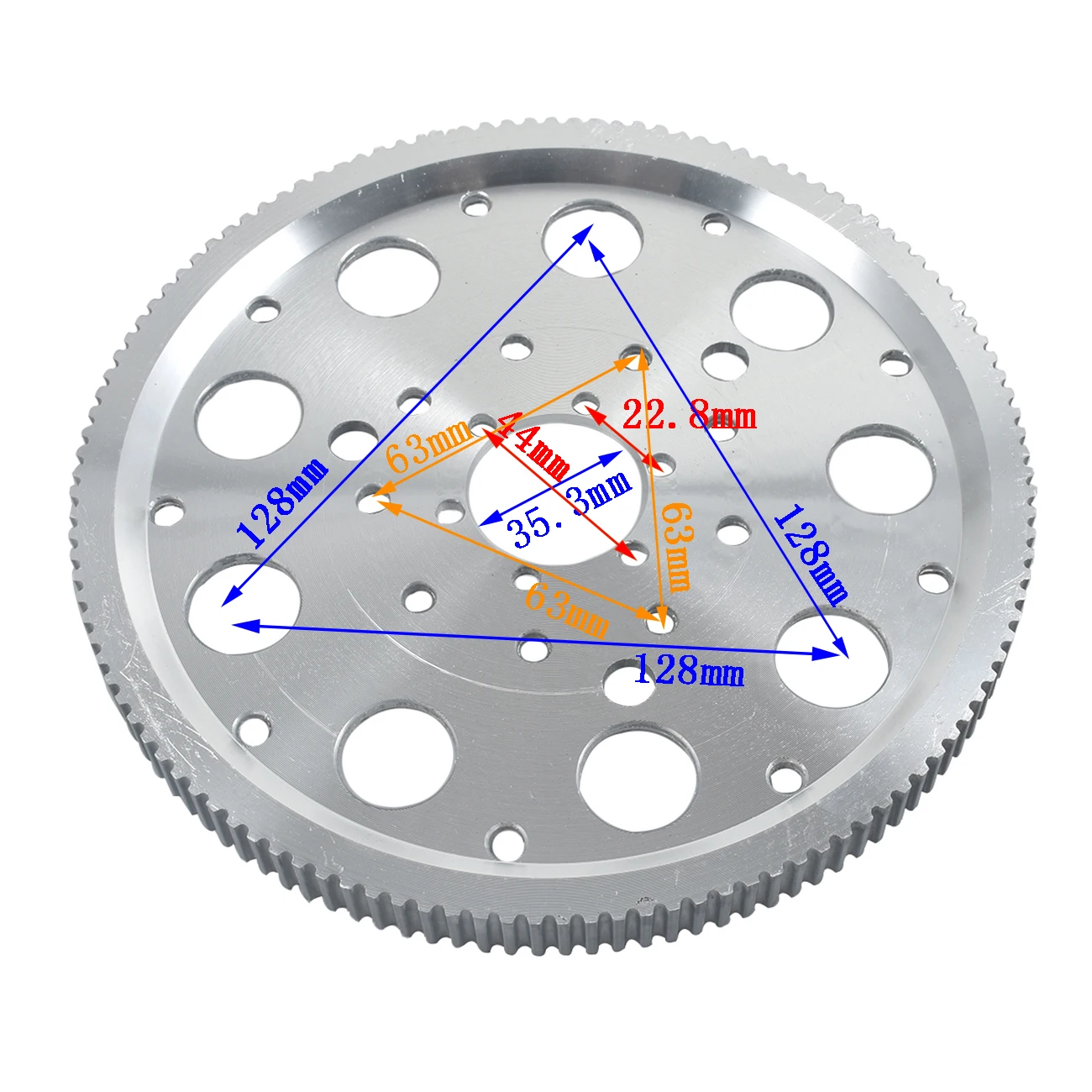 Belt Drive No More 415 Chain Fit 2-Stroke 66cc 80cc Engine Motorized Bicycle Drive Pulley Rear Wheel 50T Sprocket Equivalent