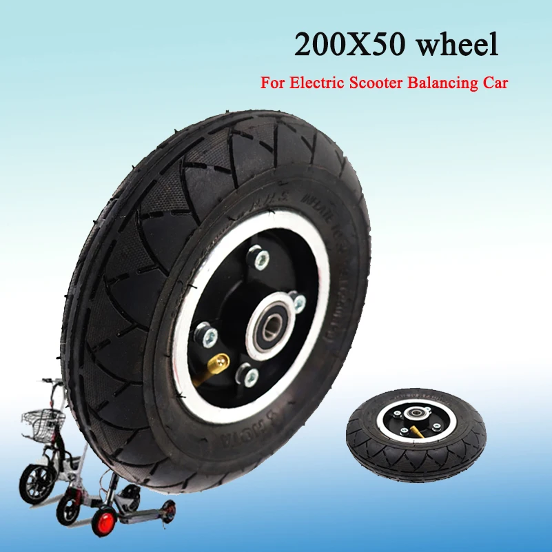 

200x50 накачка шин электромобиль колесо из алюминиевого сплава пневматическая шина для электрического скутера шина ступица колеса 8 "скутер