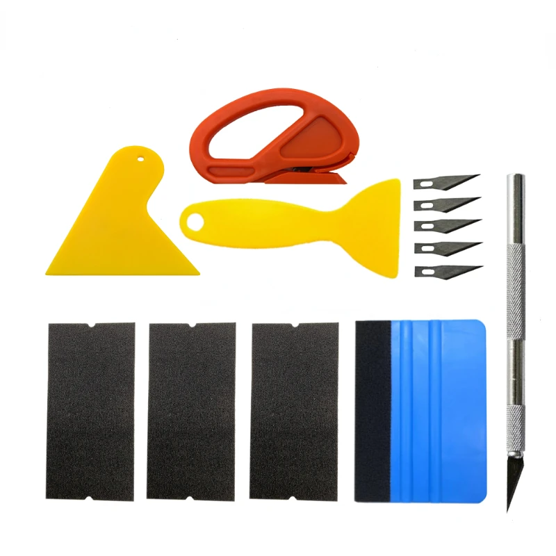 New Car Film Wrap Tools Kit Scraper Squeegee Vinyl Wrapping Tool Vehicle Sticker Installation Kit Auto Foil Car Accessories