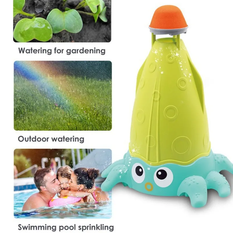 Fliegender Oktopus Raketenbrunnen Sprinkler Spritzwasserspielzeug für Kinder Rotierender Sommer Outdoor Pool Party Kinderspielzeug