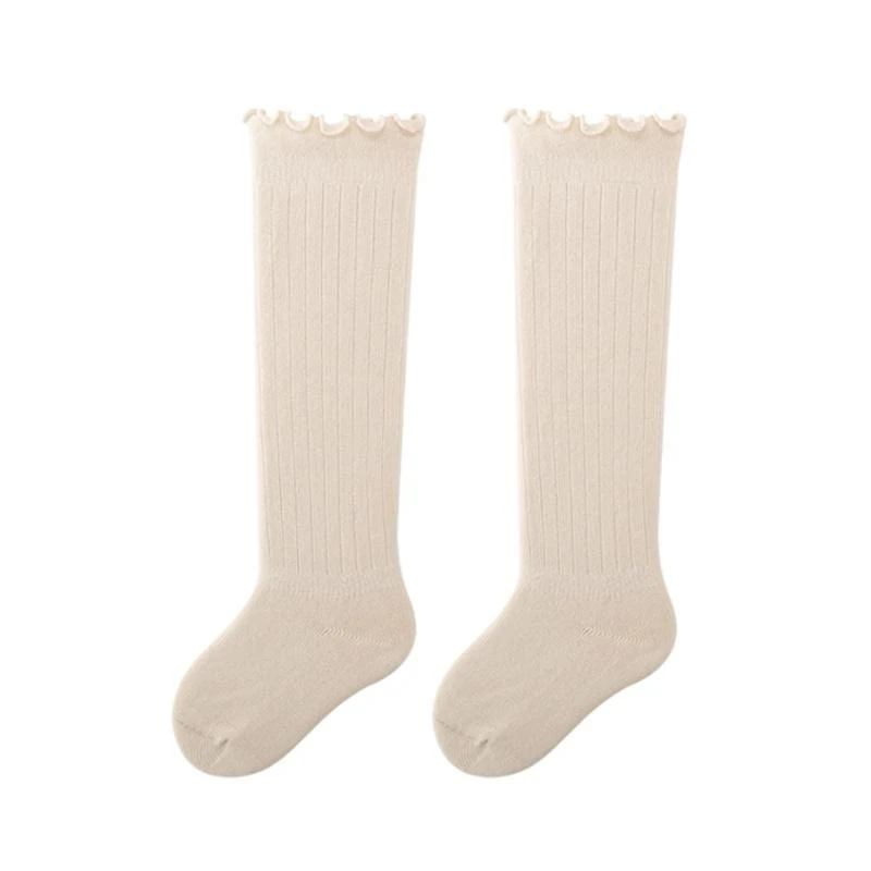 Long Tube Socks Leg Warmers Toddlers Warm Socks Boneless Socks Solid Color Above Knee Length Socks for Daily Party G2TD