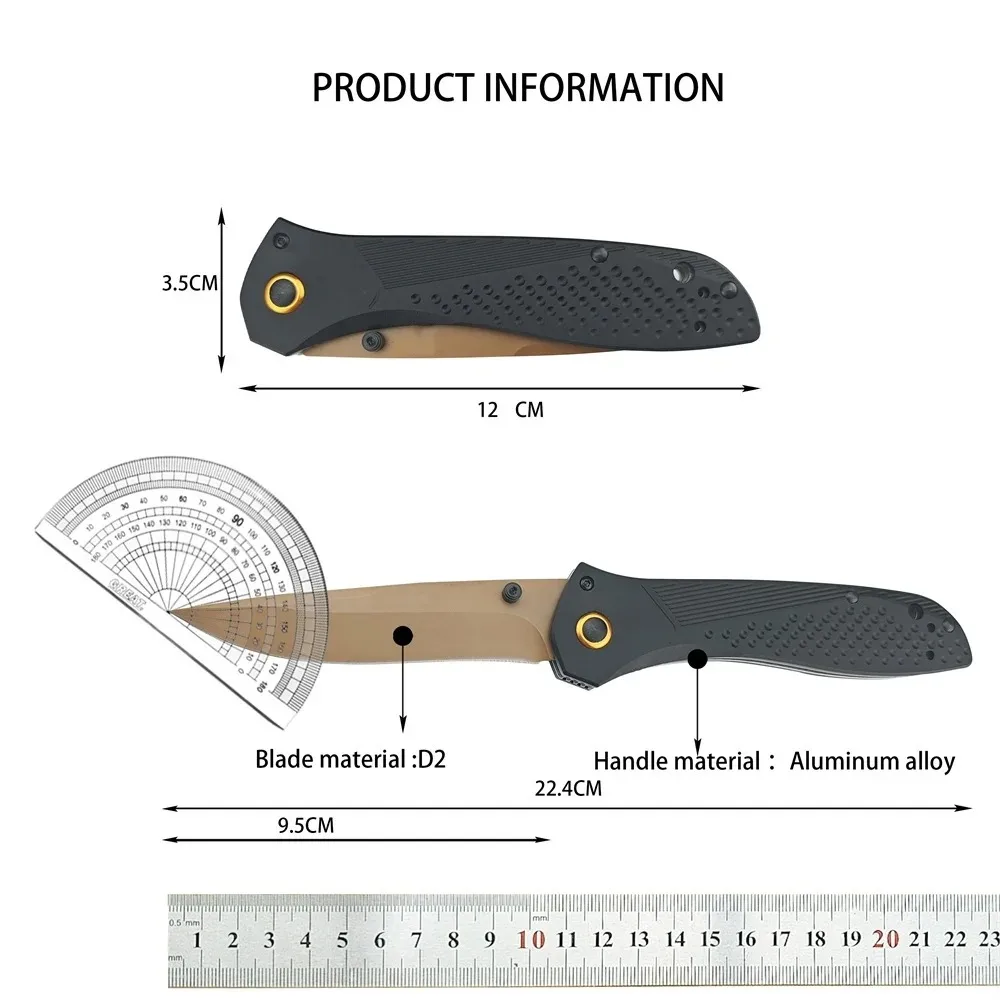 BM 710 Aluminum Alloy Handles Survival D2 Steel Pocket Folding Knife Sharp Portable Outdoor Self Defense Tactical EDC Multitools