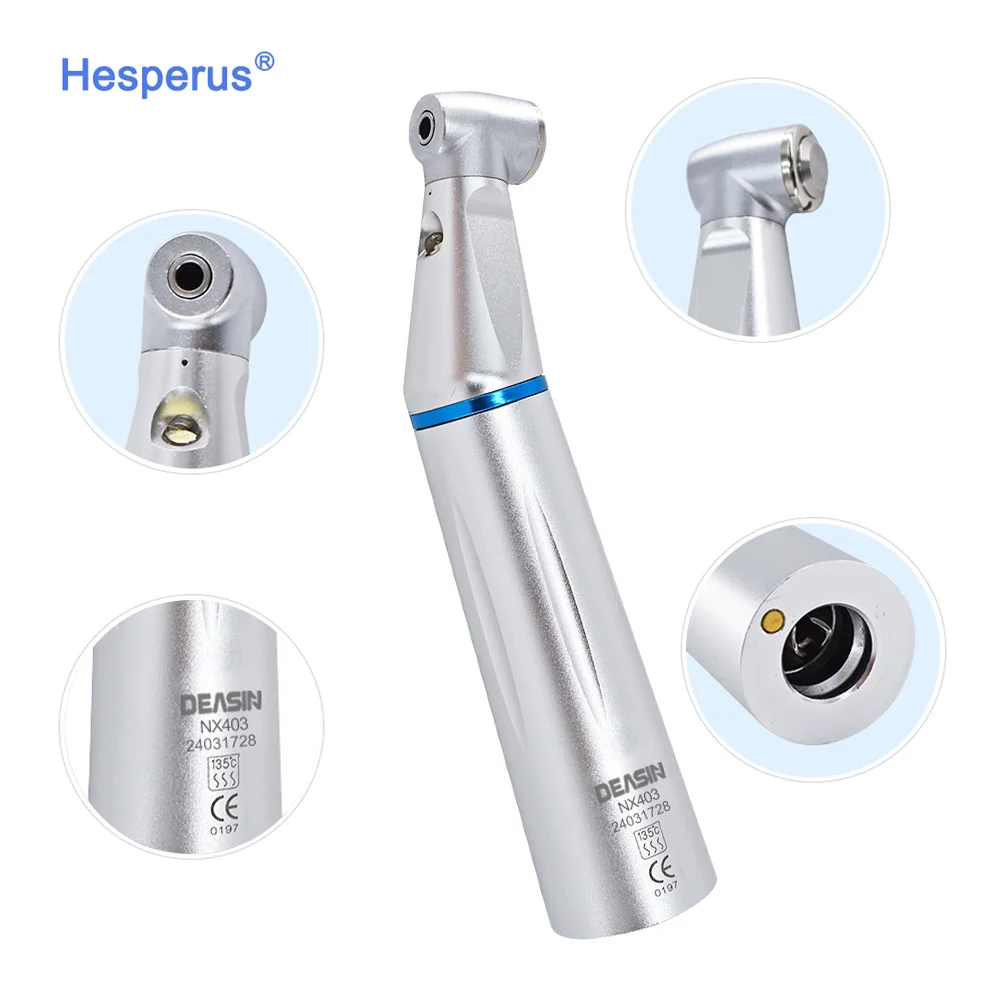 

Den tal LED Light inner 1:1 Ratio Contra Angle E-generatorLow Speed Handpiece Inner Water Spray E-Typle coupler