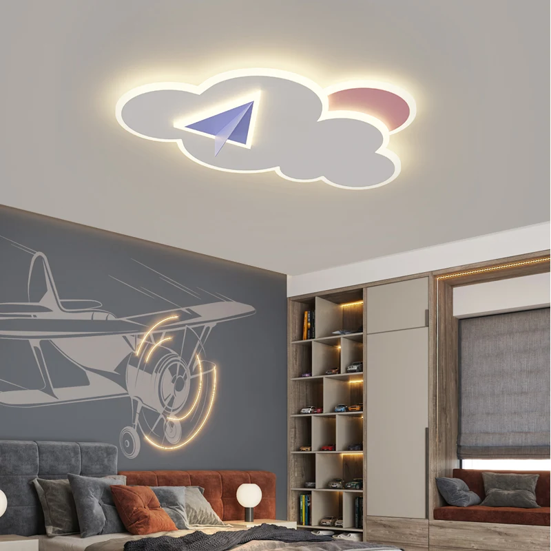 

Children's Room Ceiling Lamp Cartoon Cloud LED Ceiling Light Modern Warm Boys And Girls Bedroom Ceiling Lamps Home Decor Fixture