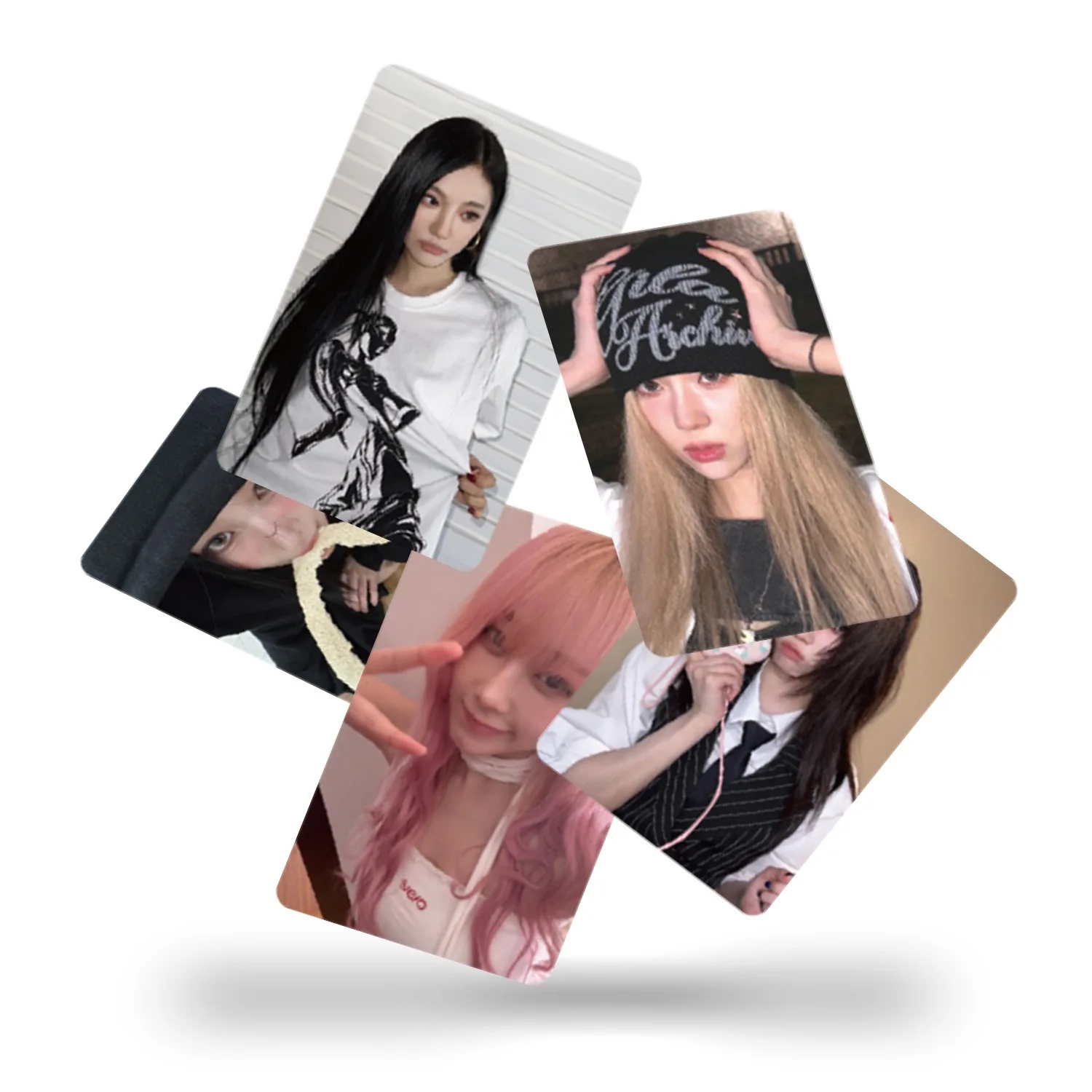 55PCS Kpop Hot Girls Idol Album "Rich Man" "SPICY" HD Small Cards KARINA NINGNING GISELLE WINTER High Quality Lomo Cards image 2