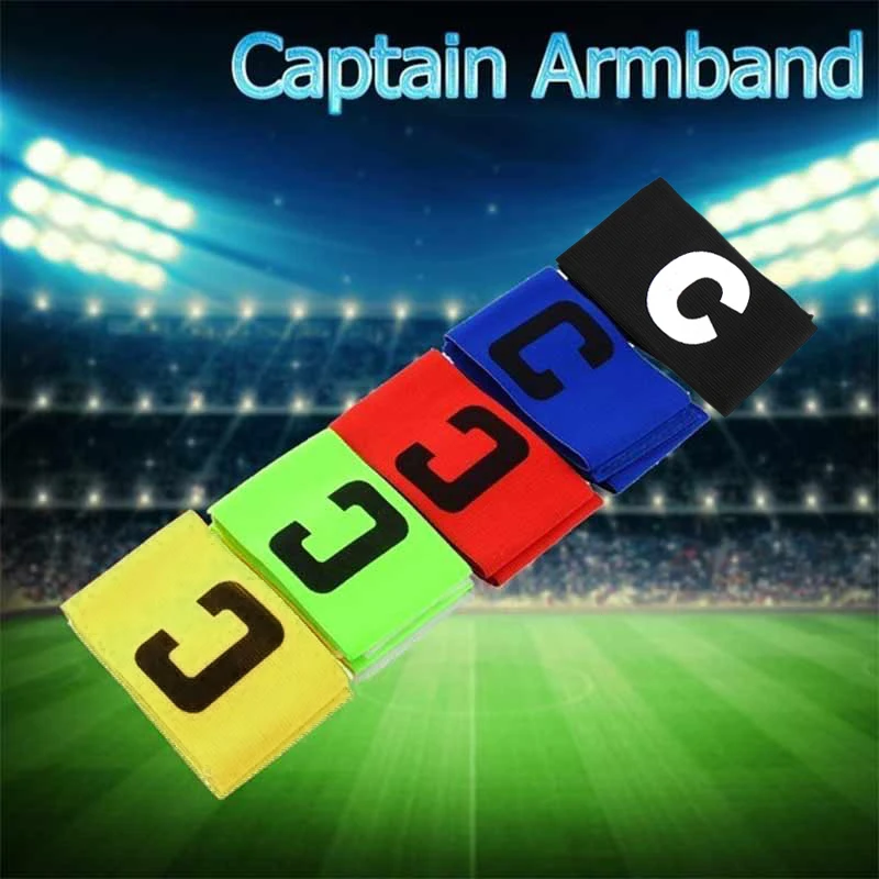 Soccer Basketball Flexible Adjustable Player Bands Fluorescent Captain Armband Football Match Armband BHD2