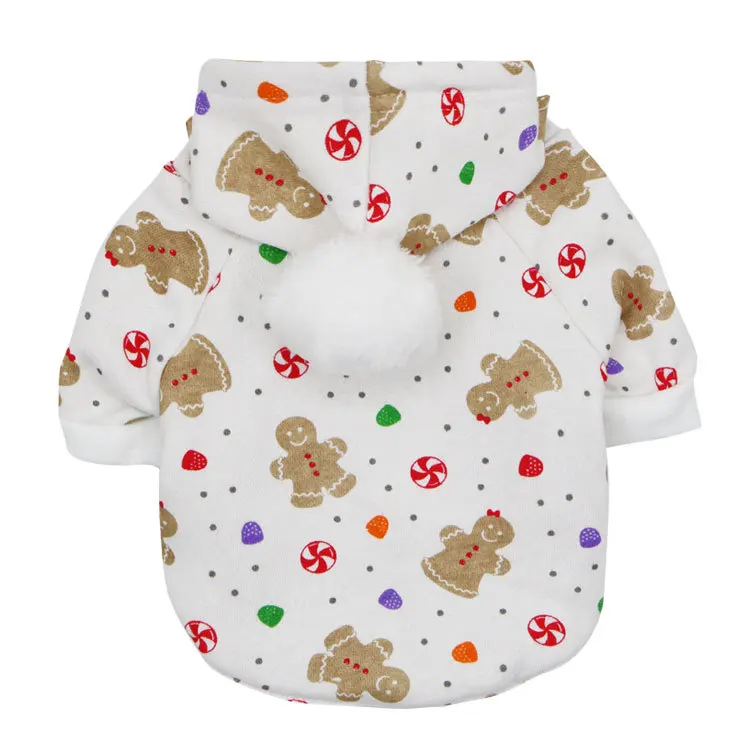 

Pet Cat Pomeranian Teddy Clothing, Plush Fleece Winter Thick Sweater for Small Breed Puppy, Christmas Dog Hoodie Apparel