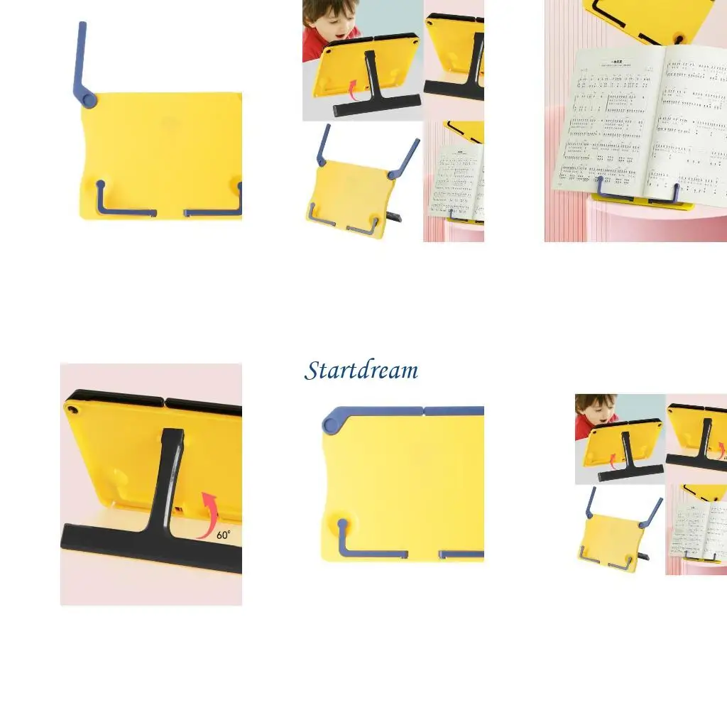 Desktop ABS Sheet Music Stand Tabletop Sheet Music Holder Stands with Page Clip K92C