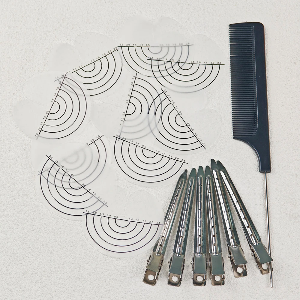 Heat Shield Guards Set 6 clips, 10Hole Round Spacer, and 1 crochet hook/comb for Hair Extensions Tools Accessories