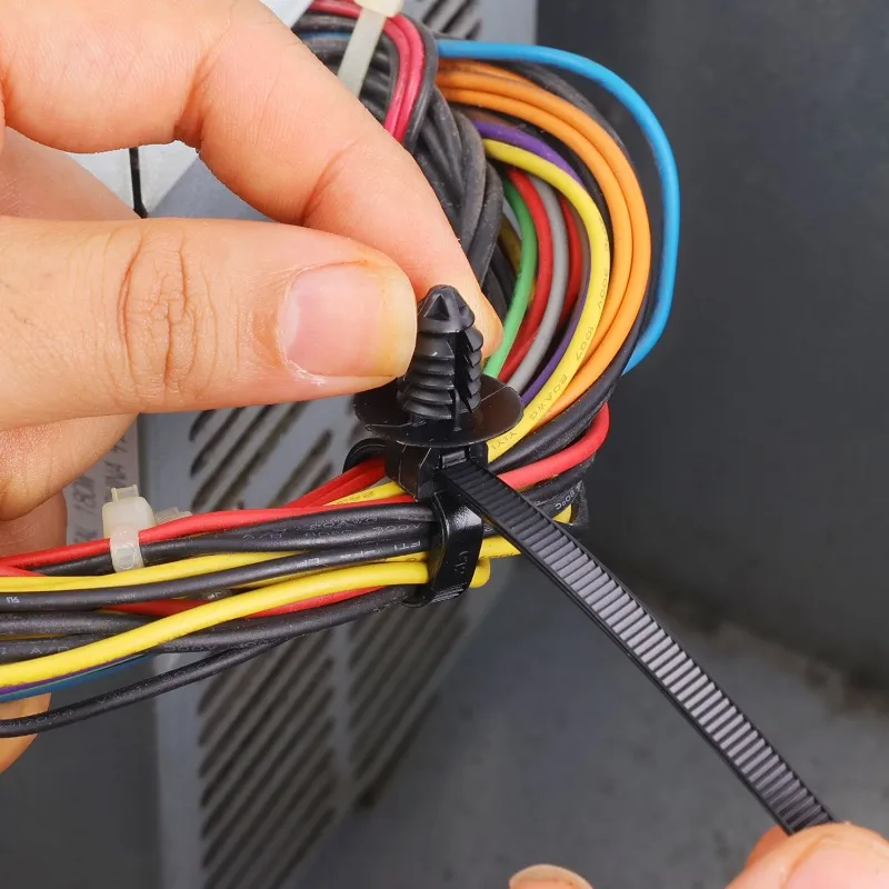 Picture 3: Car Nylon Threaded Cable Ties Auto Wiring Harness Straps Self-Locking Fasteners Universal Automotive Repair Tie Wrap Accessories
