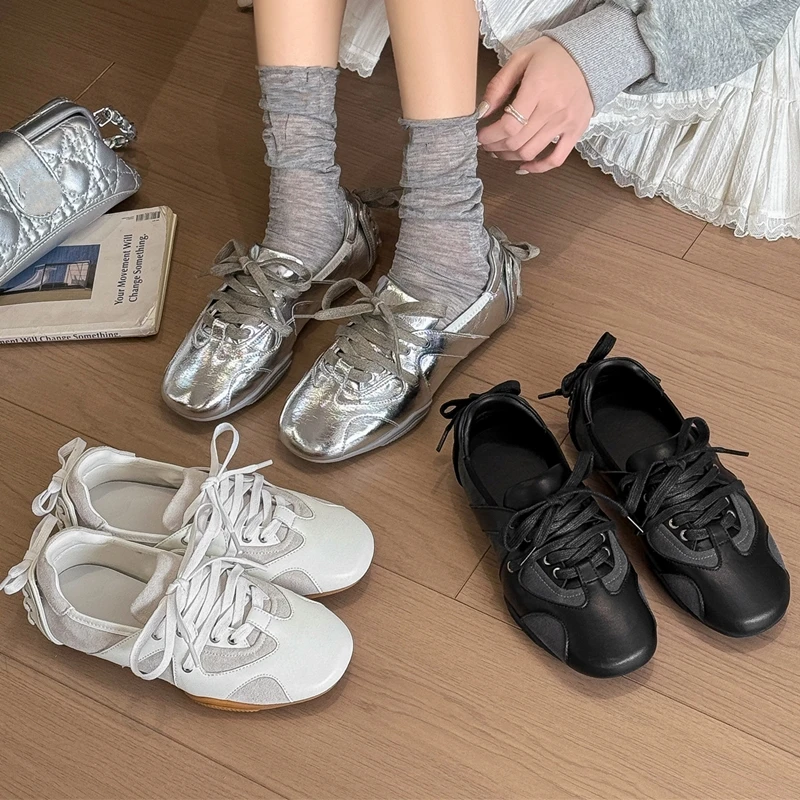 

AIYUQI 2026 New Women's sneakers Shoes Anti-slip Lace-up Women Training Shoes Plus Size Ballet Casual female Shoes