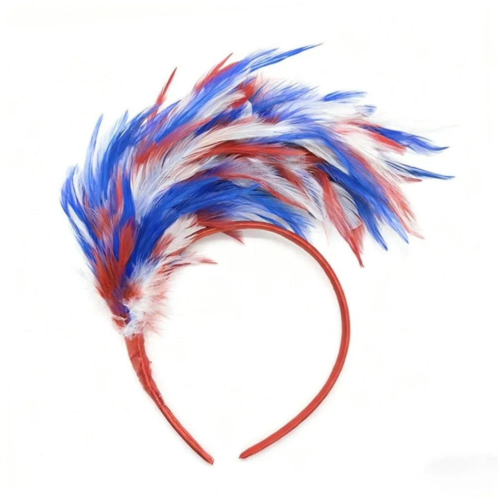 Fashion Carnival Party Feather Hair Hoop Pretty Colorful Headband Lightweight Hair Bands Festival - view 2