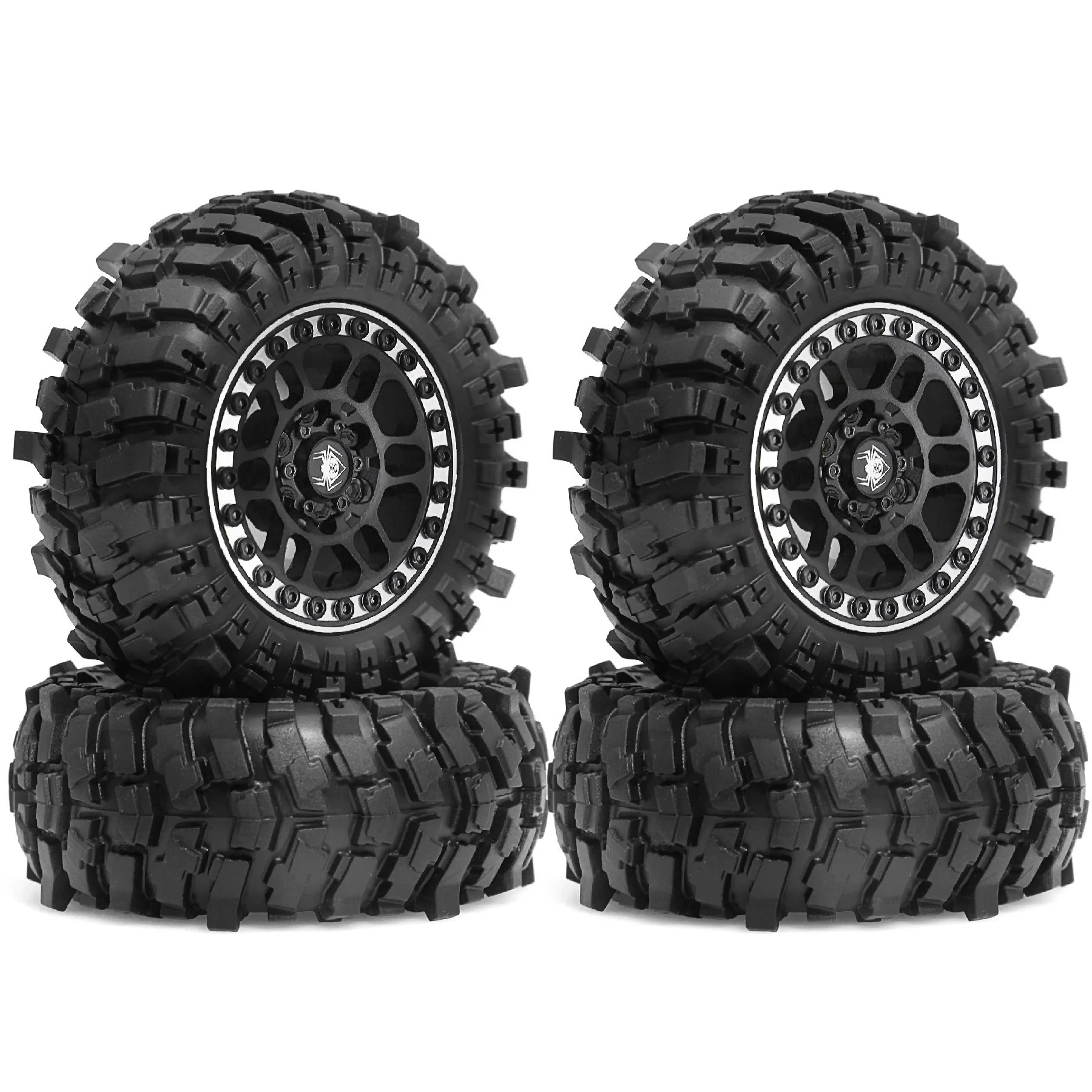 

1.9 Inch 120mm Rubber Tires+metal Wheel Hub For 1/10 Rc Crawler Car Trxs Trx4 Trx6 Axial Scx10 90046 Redcat Yikong Rc4wd Rgt 4p