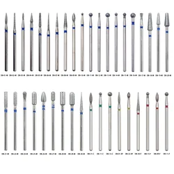 10Pcs Diamond Milling Cutter Nail Drill Bits Set For Manicure Accessory Pedicure Eletric Machine Nail Bit Brush Burr Tools