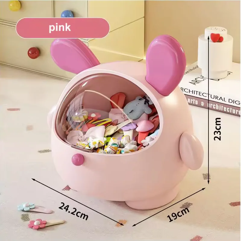 

Creative and cute desktop storage box with large capacity for children's and girls' hair rings, headband, jewelry storage box