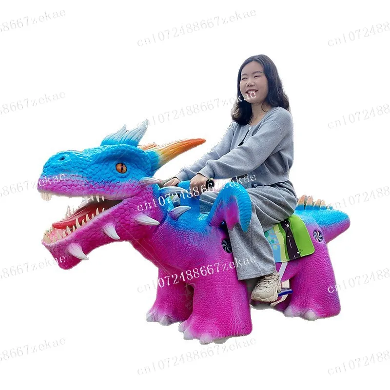 Children's Riding Dinosaur Battery Car Parent-child Interactive Trolley Dinosaur Electric Cycling Bike Amusement Equipment