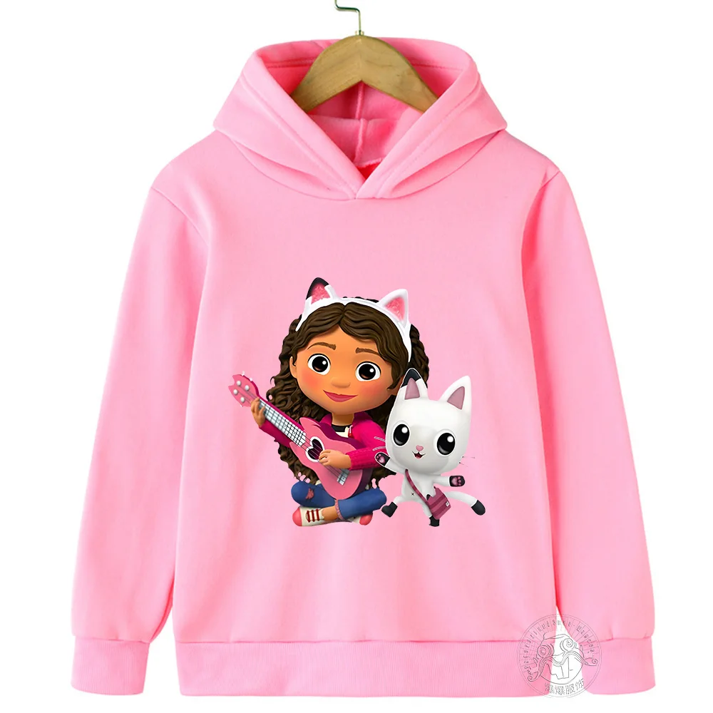 Fashion Gabby's Dollhouse Kids Cartoon Gabby Cats Hoodies Children Long Sleeve Coats Girls Clothes Boys Pullovers Sweatshirts