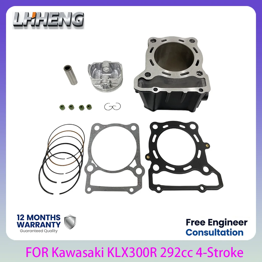 78mm Cylinder Piston Kit 292cc 4-Stroke Liquid Cooled Single For Kawasaki KLX300 KLX250 KLX300R Dirt Bike Engine Repair Set