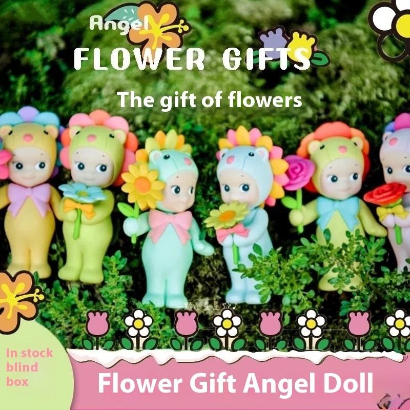 Hot Sonny Angel Blind Box Flower Series  Kids Toys Angel Girls Candy House Series Figurines Trendy Toys Car Decorations Gifts