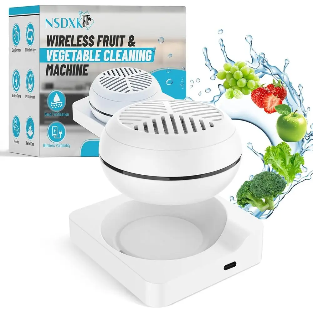 

Портативная беспроводная ультразвуковая мойка для фруктов, овощей, риса и мяса