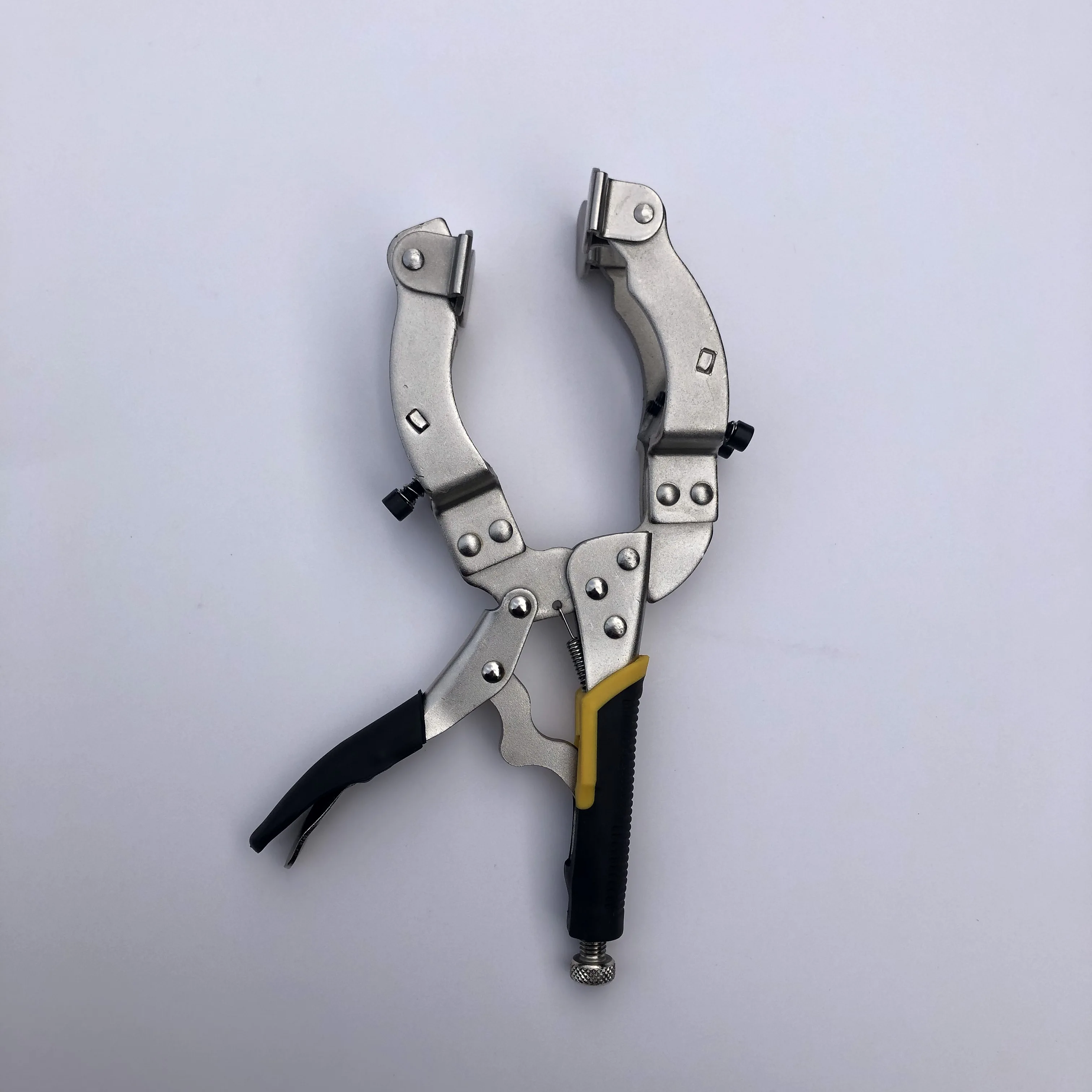Locking pipe clamp, Round Tube Welding Clamp 11 Inches (NEW Locking C-Clamp 11'') Double Pads of C-Clamp
