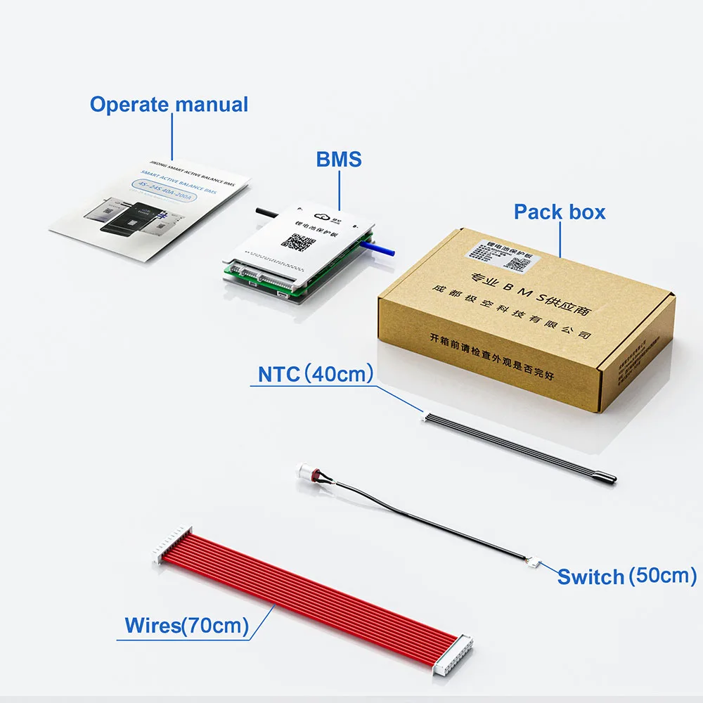 JIKONG BMS Active Balance Current 0.4A Li-Ion Lto Lifepo4 18650 Battery 4S 5S 6S 7S 8S 12V 24V 36V 48V 72V 10A 20A 30A 40A