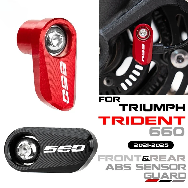 

Motorcycle Accessories Aluminum Front Rear Wheel ABS Sensor Protection Guard For Triumph Trident660 Trident 660 2021-2024 2023