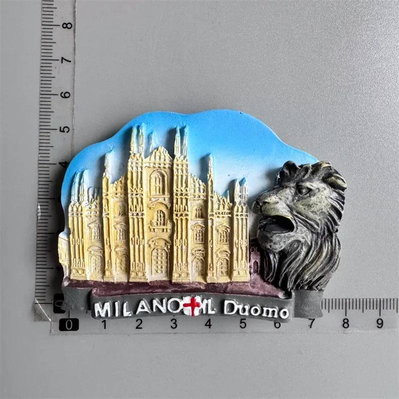 Milan koelkastmagneten Italië Landmark Toerisme Gedenkteken Decoratief Milano Turtles Bus Fietsmagneet Koelkastmagneten Woondecoratie