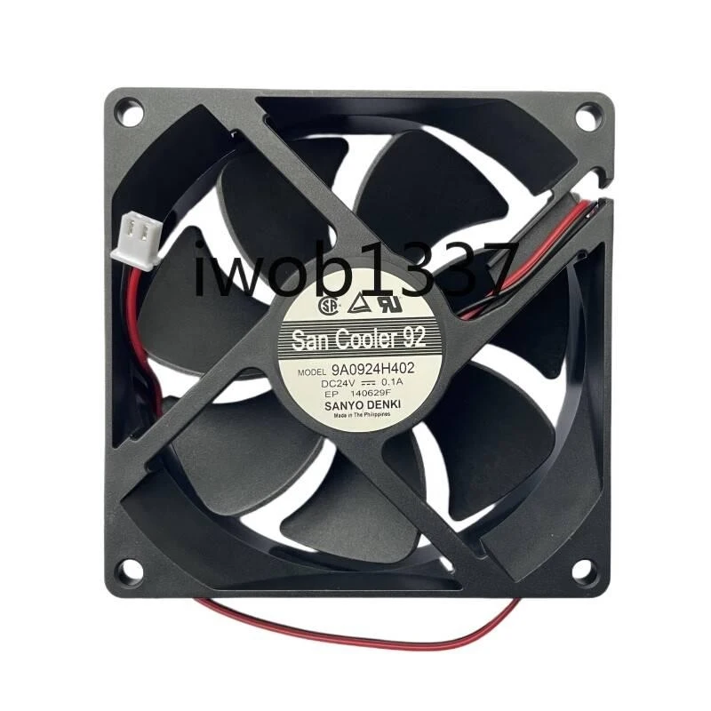 For 9025 24V 0.1A 9A0924H402 2Line Silent Dual Ball Bearing Heat Dissipation Fan