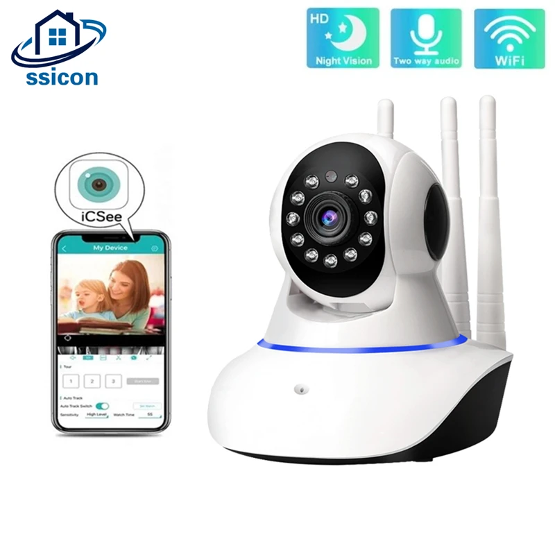 

ICSEE Mini Wifi Camera 5MP Two Way Audio Auto Tracking Indoor Baby Monitor Wireless Security Camera With RJ45 Port