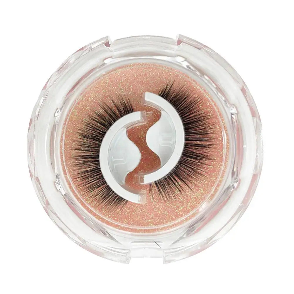 1 Paar wieder verwendbare selbst klebende Wimpern natürliche mehrere selbst klebende Wimpern Zubehör reversible kleber freie Kosmetik l1k0