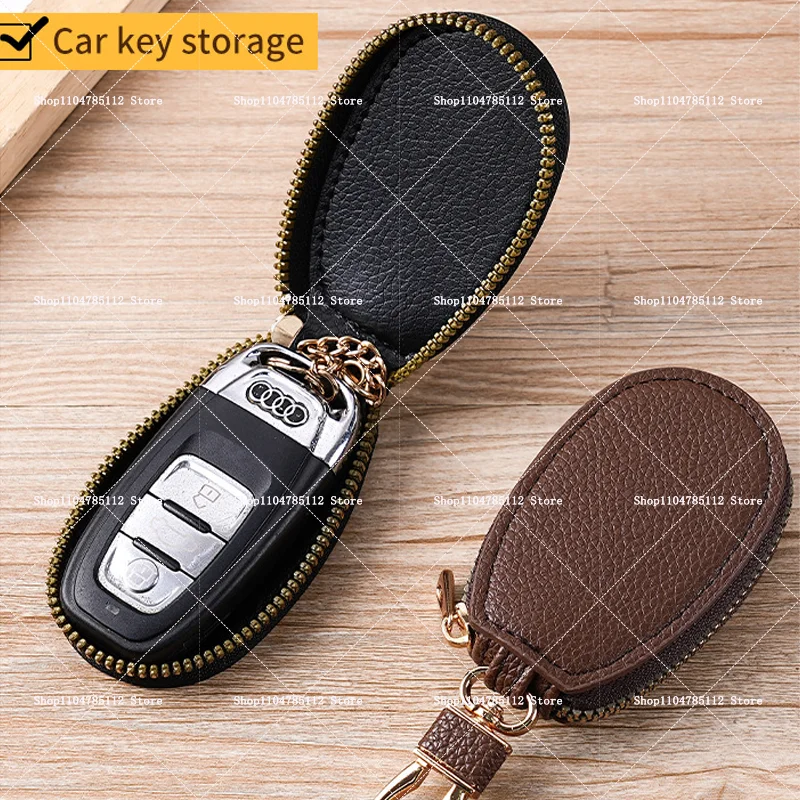 BT21 PU Leather Key Case for Car Key Wallet Pocket Holder Organizer Pouch COOKY TATA Kawaii Cartoon Large Capacity Zipper Pack view 5