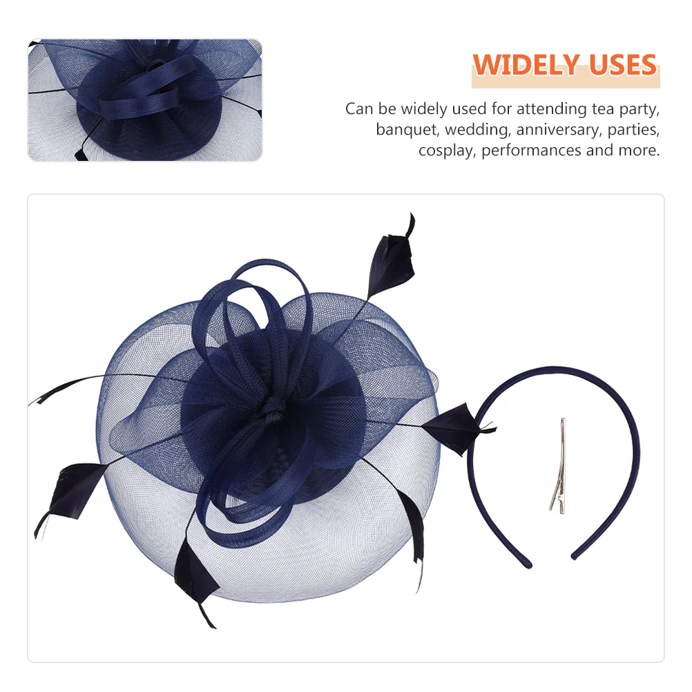 Barrette Hat Wedding Decor Women Hair Bride Gauze Tea Party Fascinator Fascinators for Mesh Dinner